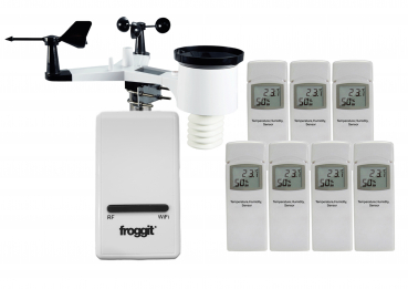 DP1500 Wi-Fi Weather Server USB Dongle incl. 7 x DP50/WH31A & WH3000SE All-in-One outdoor sensor